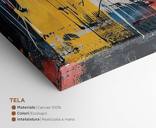AKINDA Art Gallery – Tableau avec cadre 60 x 80 cm – Mona Lisa Pop Art – Graffiti coloré – Peinture créative – Décoration de maison – Style Graffiti – Idée cadeau pour décoration de maison - Nail Gallerys