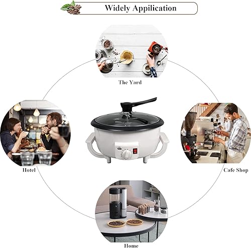 Torréfacteurs de café, Grille-pain électrique pour la maison, café en grain, cacahuète, noix de coco, châtaignes, grille-pain, température réglable, 750 g, capacité pour cafétéria, magasin/maison - Nail Gallerys