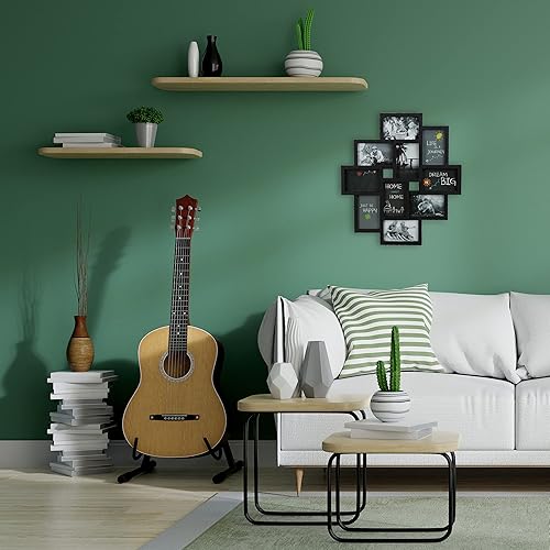 relaxdays pêle-mêle 10 Photos Galerie Mur Cadre Mural Collage DIY Vertical Horizontal Hxl 55x50 cm, Noir, Plastique, 55 x 50 x 2,5 cm - Nail Gallerys