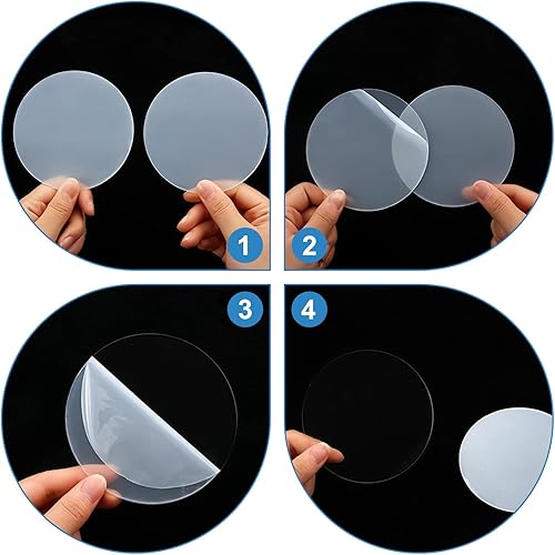 SAVOSWEET Grattoir à Gâteau en Acrylique Transparent6+8' +10' Disques à Gâteau en Acrylique Transparent avec Grattoir à Pâtisserie – Plateaux Réutilisables - Nail Gallerys