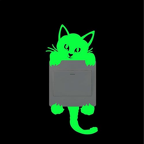 Stickers muraux pour,Autocollant interrupteur phosphorescent - Stickers muraux à motif animal, décoration de la maison d'art mural avec interrupteur de lumière créatif - Nail Gallerys