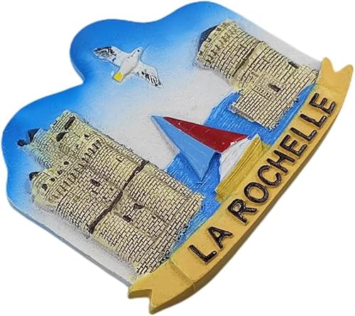 La Rochelle France Aimant de réfrigérateur 3D en résine fait à la main La Rochelle Décoration de la maison et de la cuisine - Nail Gallerys