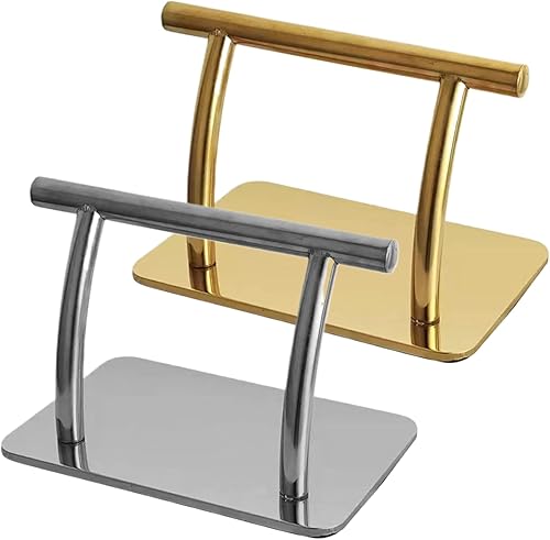 Pied Rest en acier inoxydable Pédicure à randonnée Piède Reste pour chaise de coiffure Pédale de pied de soutien à la coiffure pour la coiffure Spa Spa Chaise de massage à ongles (doré), Repose-pied - Nail Gallerys