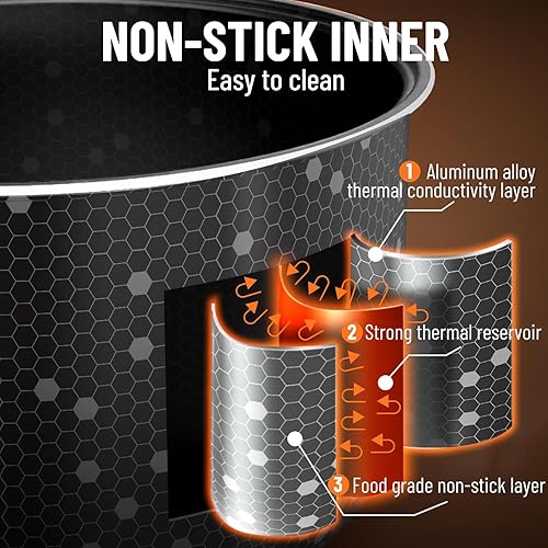 Machine Commerciale de Fabrication de Tapioca Boba 5 L, Écran Tactile 900 W, Revêtement Antiadhésif, Machine À Perles Chauffante À Circulation Boba, 1 Kg pour Thé À Bulles, Thé Au Lait, Pot Boba - Nail Gallerys