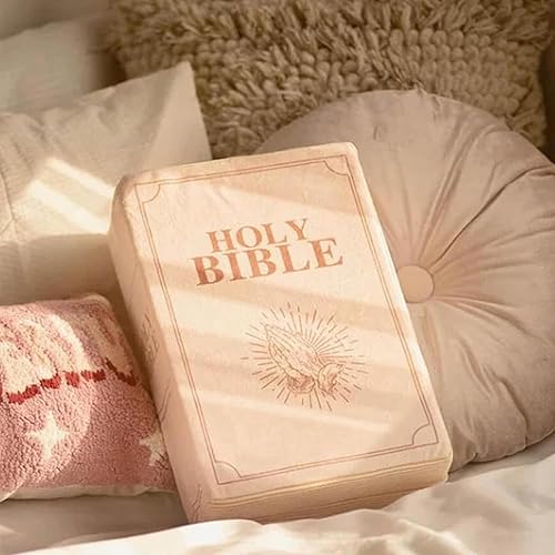 GodbTG Bible Pillow Book Plush That Opens, Bible Plush Pillow Book, Holy Bible Pillow, Pillow Bible, Plush Bible Pillow (Brick Red) - Nail Gallerys