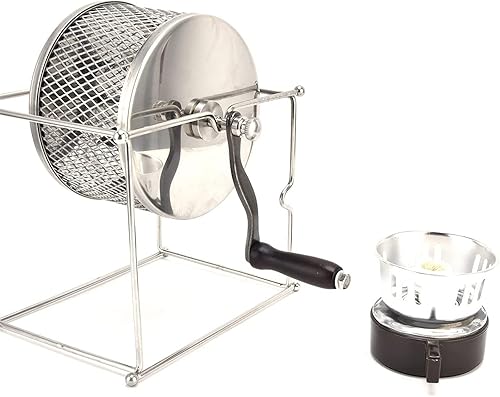 Torréfacteur Manuel Domestique/Commercial, Petit torréfacteur à manivelle en Acier Inoxydable pour Grain de café pour rôtir la Cuisine, Le Bureau, la Maison, Le Restaurant - Nail Gallerys