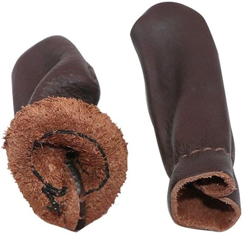 Glixoft 1 Paire De Protège-Doigts en Cuir pour À Main, Bout des Doigts en Peau De Vache pour Artisanale - Nail Gallerys