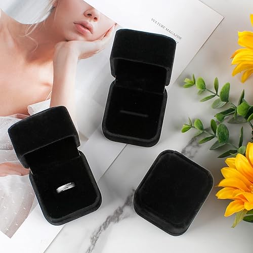 dafuhao 8 Pcs Ecrin Bague, Boite Bague Fiancaille, Porte Alliance Mariage, Velours Boîte de Rangement Bijoux Pendentif Pour Mariage, Fiançailles,Le Jour Du Souvenir, Et Saint-Valentin - Nail Gallerys