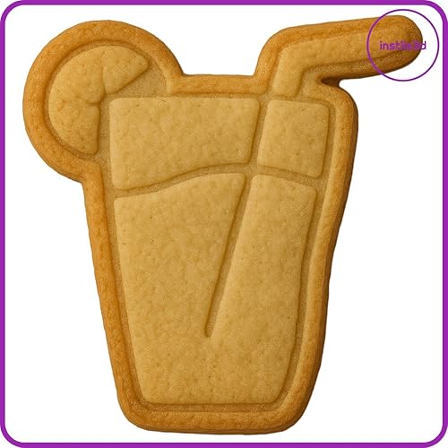 Emporte-pièces en verre à cocktail – emporte-pièces d'été 10 x 8,3 cm – Moule 3D en PLA pour fêtes et pâtisseries créatives – Fait main par Instile3D - Nail Gallerys