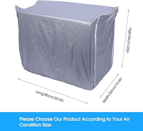 Housse de Climatiseur, Housse Universelle Toutes Saisons, Anti-poussière, Anti-Neige, Design étanche pour la Désodorisation de la Protection Extérieure(94 * 40 * 73cm) - Nail Gallerys