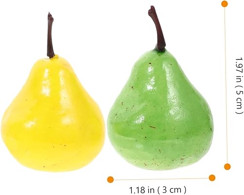 Healifty 40Pièces Faux Fruits Artificiels de Poire Décoration Réaliste pour Bureau Maison et Jardin Ornements de Miniatures Accessoires de Décorations Intérieures et Extérieures - Nail Gallerys