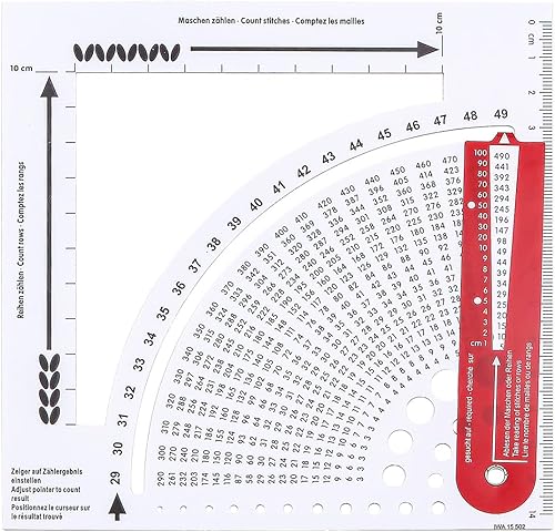 Compteur à tricoter 150 x 150 mm Calculatrice et cadre de comptage Règle Outils de tricot pour tricot - Nail Gallerys