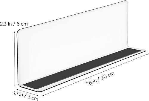 ULTECHNOVO Lot de 6 séparateurs d'étagère en plastique transparent pour chambre à coucher, cuisine, bureau, supermarché (20 x 6 x 6 cm) - Nail Gallerys