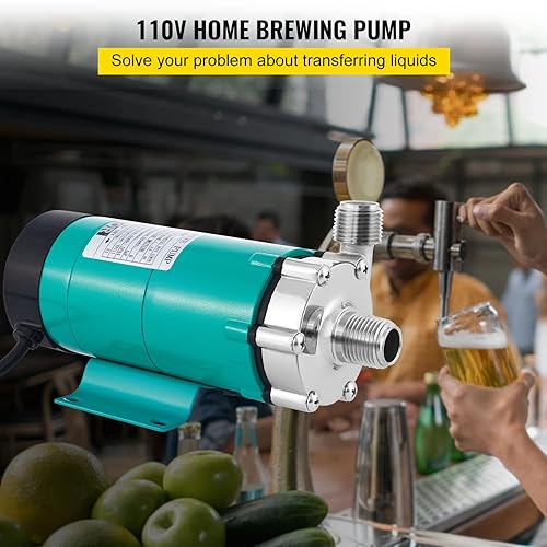BuoQua Pompe d'Entraînement Magnétique de Qualité Alimentaire MP-15 RP, Pompe à Bière Acier Inoxydable de Qualité - Nail Gallerys