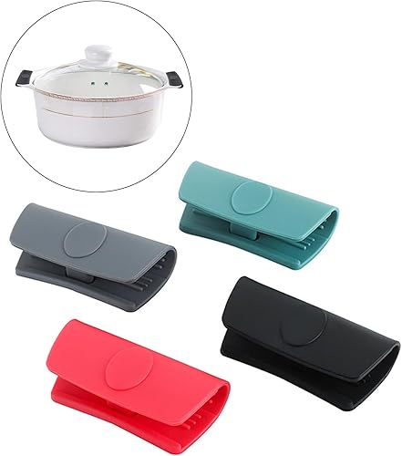 Lot de 10 supports de poignée en silicone isolés thermiquement pour casseroles et poêles à frire - Manchons confortables - Nail Gallerys