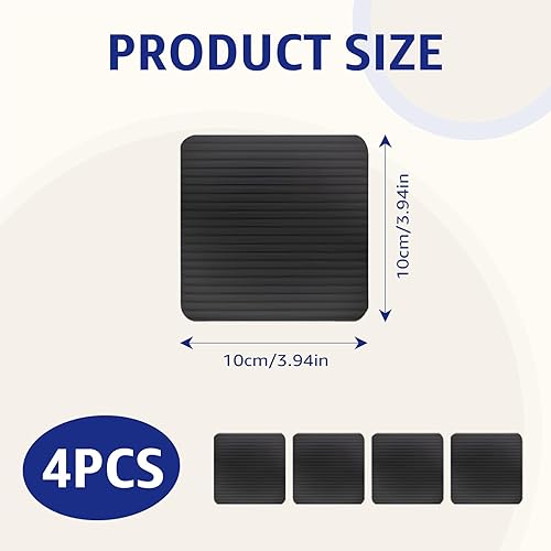 4 Pièces Anti Derapant Tapis, 10 * 10cm sous-Tapis Antidérapant Gardez Votre Tapis en Place et Profitez de Bords Plats Anti Curling Carpet Grippers Coin pour Planchers de Bois Franc Carpettes - Nail Gallerys