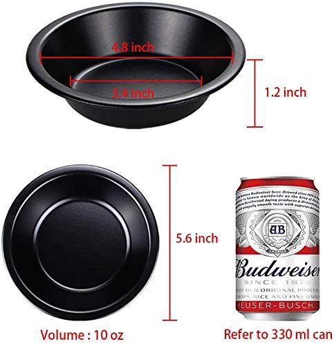 webake Lot de 4 mini moules à tarte, à quiche, diamètre : 12 cm, anti-adhésif, ronds, pour quiche - Nail Gallerys