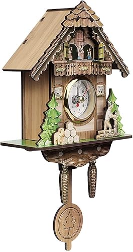 FitBest Horloge coucou traditionnelle en bois fabriquée à la main en forme d'oiseau Horloge murale à quartz à piles pour décoration d'intérieur - Nail Gallerys