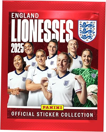 Collection officielle d'autocollants Lionnes d'Angleterre 2025 – Multiset - Nail Gallerys
