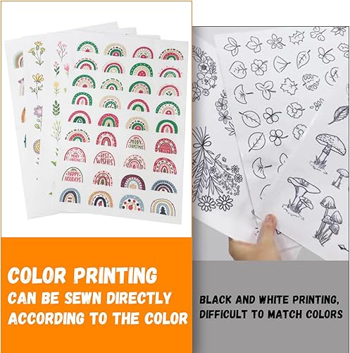 4Feuilles 140PCS Soluble dans l'eau Broderie Main Couture Stabilisateurs,motifs de couleur pré-imprimés pour Tissu Point Pratique Broderie Autocollants Wash Away Stabilisateurs pour Débutants Amateurs - Nail Gallerys