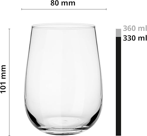Glasmark KROSNO 1992 Lot De 6 Coupes À Glace En Verre Transparent Coupes À Dessert Lavables Au Lave-Vaisselle 330 ml - Nail Gallerys