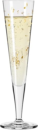RITZENHOFF Goldnacht 1071046 Flûte à champagne 200 ml – Série Goldnacht n° 46 – Pièce de design en or véritable fabriquée en Allemagne - Nail Gallerys