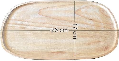Wooden World - Plateau de service en bois de chêne - Plat de cuisine vintage en bois naturel - 26 cm - Nail Gallerys