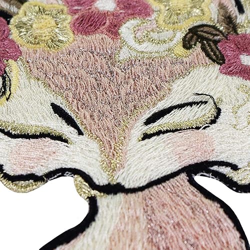 Lot de 2 écussons brodés roses pour décoration de vêtements - Nail Gallerys