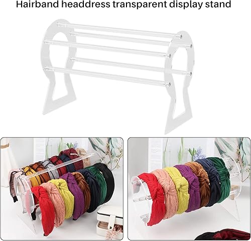 Povxlum Support de Bandeau, Organisateur de Bandeau Transparent, PréSentoir de Cerceau de Cheveux en Acrylique, Support de Rangement de Bandeau pour Femmes et Filles - Nail Gallerys