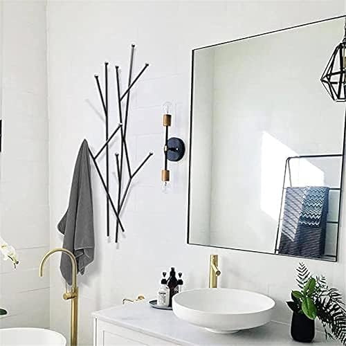 Portemanteau Mural, Porte-Manteau Mural, Design Moderne Décoratif en Forme d'arbre Vertical Porte-Manteau Mural avec 8 Crochets pour Chapeaux, Écharpes, Clé, Porte-clés Suspendu pour Mur,Noir,Cons - Nail Gallerys