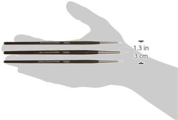 Frisk Artcoe Fluide de masquage Fiches Pinceaux, Lot de 3 - Nail Gallerys