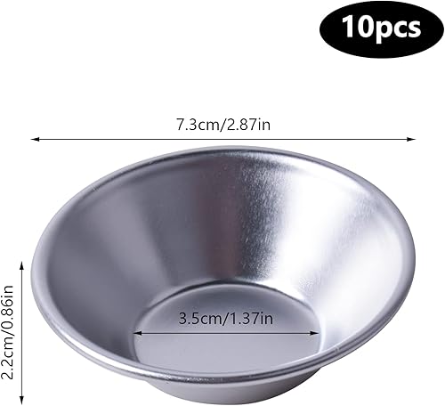 10 Pièces Moule à Tarte Aluminium Moule, Moules à Tarte Mini Moules à Muffins, Moules à Tarte aux Oeufs, Bricolage Moules à Cakes, Faciles à Nettoyer et Réutilisables, pour Pudding, Tartelettes - Nail Gallerys