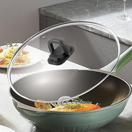 Poignée de couvercle de casserole | Poignée de couvercle de casserole de cuisine | Poignée pliable en verre et couvercles en acier - Installation facile pour wok, cocotte - Nail Gallerys