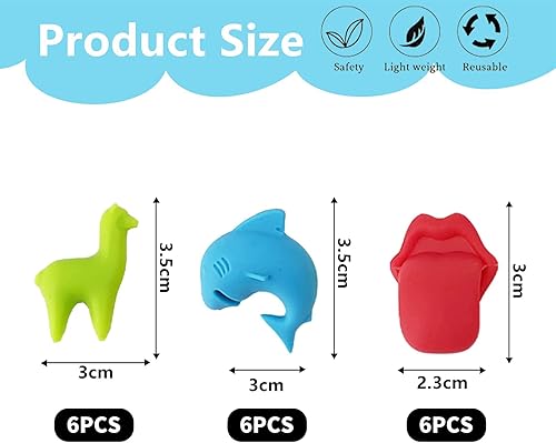 Luvadeyo Lot de 18 étiquettes en verre à vin avec étiquettes en verre à vin en silicone pour décorations de fête à usage domestique Marqueurs à vin - Nail Gallerys