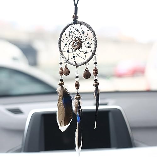 Demiawaking Dreamcatcher Attrape-rêves en plumes pour voiture Fait main Américain - Nail Gallerys