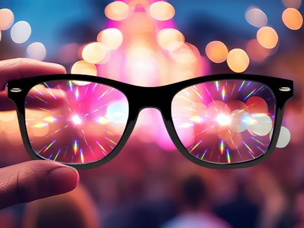 GloFX Ultimate Diffraction Lot de 2 paires de lunettes de soleil effet prisme 3D EDM Rainbow Rave - Nail Gallerys