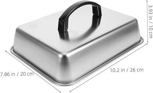 WEKADRIN Couvercle Rectangulaire Acier Inoxydable pour Gril Accessoire De Cuisine pour Fondre Le Fromage Et Cuire des Steaks pour Barbecue Et Plats Western - Nail Gallerys