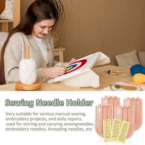 MACMRD Étui à Aiguilles à Coudre | Porte-Aiguille à Coudre - conteneur d'aiguilles à Broder avec étiquette 3 Treillis pour Trombones Clous vis - Nail Gallerys