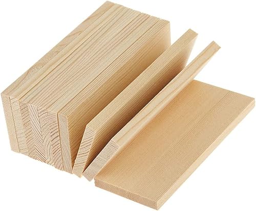 Lot de 10 planches rectangulaires en bois de pin de 30 cm pour travaux manuels, peinture, modélisme, chantournage, décoration d'intérieur - Nail Gallerys