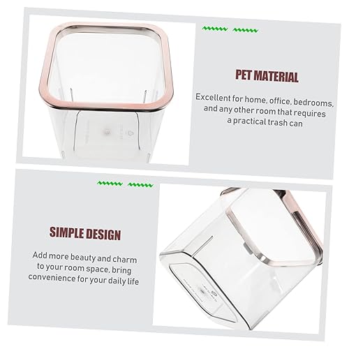 VOSAREA Corbeille à Papier sans Couvercle à Forte Capacité de Charge Poubelle en Plastique Noir pour à Coucher Et Bureau - Nail Gallerys