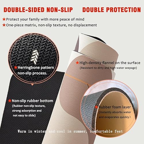 Tapis de Bain Antidérapant 70x120cm Tapis Salle de Bain Diatomite Super Absorbant, Tapis de Douche Absorbant Lavable Tapis à Séchage Rapide, Grand Tapis de Salle de Bain Doux Tapis D'entré, Garden - Nail Gallerys