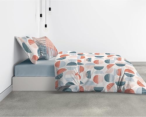 Les Ateliers du Linge Parure de lit 2 Personnes Halley avec Housse de Couette et taies d'oreiller Imprime 260 x 240 cm - Nail Gallerys