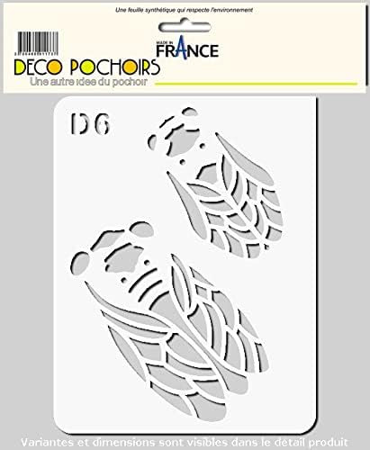 Decopochoirs Pochoir Cigale Provence – Feuille 94x121 mm - Nail Gallerys