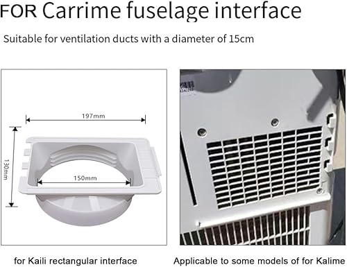 HEBEOT Interface de conduit d'échappement, 15 cm de diamètre, adaptateur de tuyau d'échappement pour climatiseur portable - Nail Gallerys