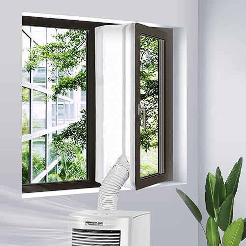 Veperain Joint de Fenêtre Adapté à Toutes Les Unités De Climatisation Mobiles et Sèche-Linge,Arrêt d'air Chaud,Installation Facile, Pas Besoin de Trous de Forage (400CM) - Nail Gallerys