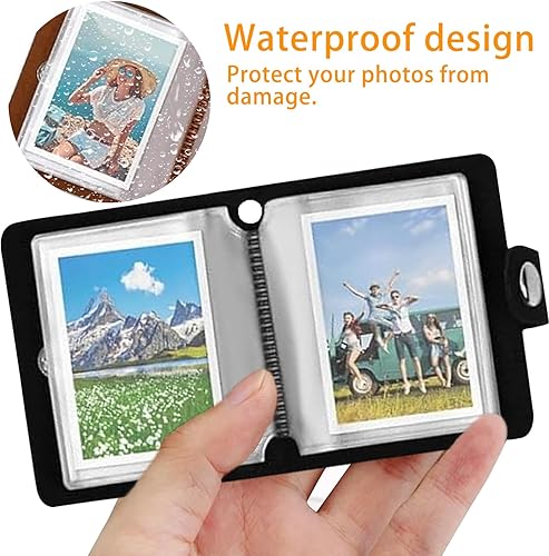 Lot de 4 mini albums photo avec porte-clés en cuir - Petit album photo à personnaliser soi-même - Pochettes de 5 cm - Petit album photo pour 20 photos pour amis et familles - Nail Gallerys