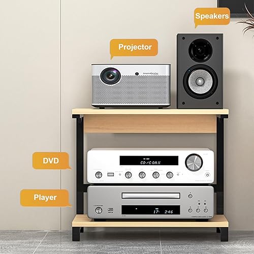 SFJATTA Meuble Chaine HiFi Meubles, Rack Stéréo Armoire AV Moderne, Étagère À Disques, Étagères Rack de Stockage Audio Vidéo, Support Table en Bois pour Platine ou Tourne-Disque - Nail Gallerys