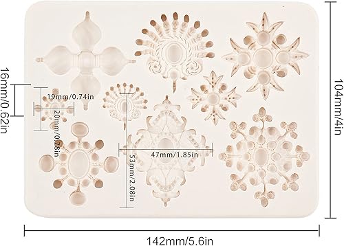 SUNNYCLUE 9 Styles Bijoux Argile Résine Moule Boucle d'oreille Fabrication Outils Style Baroque Perle Broche Époxy Silicone Fondant Moule pour Artisanat Amoureux DIY Mode Femmes Boucle d'oreille - Nail Gallerys