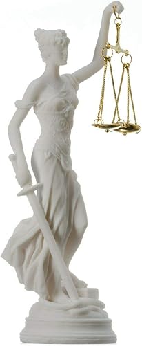 Déesse Grecque Themis Statue Figurine Dame Aveugle Justice Sculpture Avocat Cadeau 26 cm - Nail Gallerys