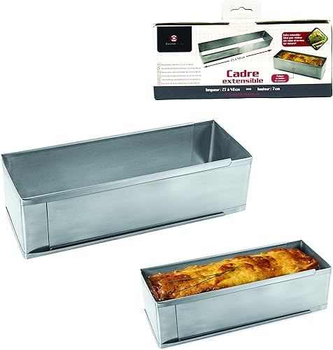 COOK CONCEPT Cuisy KC2220 Cadre Gâteau INOX Argent Extensible de 27 cm à 40 cm - Nail Gallerys